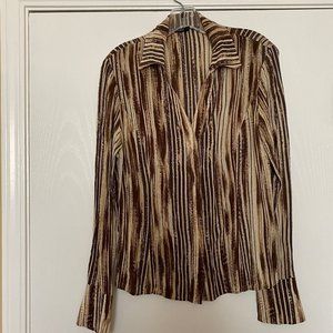 lafayette 148 button down silk blouse